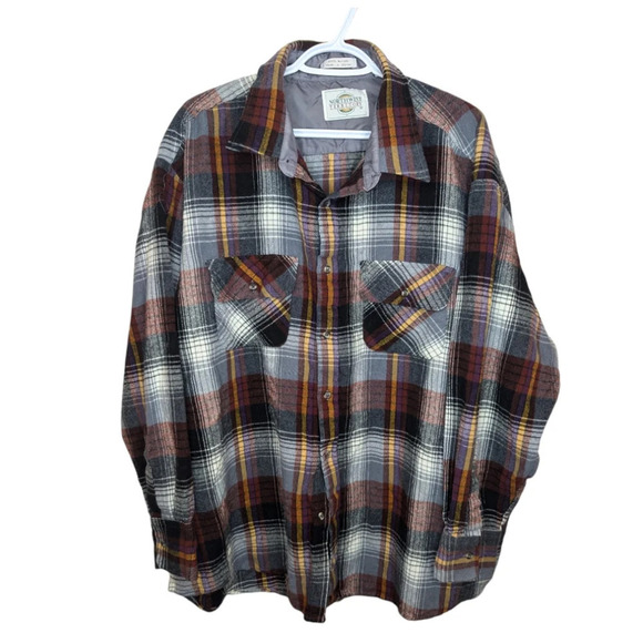 Northwest Territory Other - Vintage Northwest Territory Plaid Flannel Button Down Top Men's 3XL